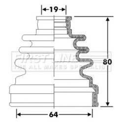 Cv Joint Boot Kit FIRST LINE FCB6272 for SUZUKI LIANA OE 4411954G50