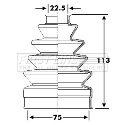 Cv Joint Boot Kit FIRST LINE FCB6275 for AUDI