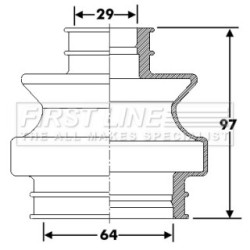 Cv Joint Boot Kit FIRST LINE FCB6288 for MERCEDES S-CLASS