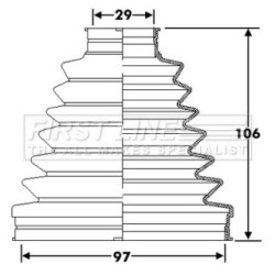Cv Joint Boot Kit FIRST LINE FCB6290 for MERCEDES M-CLASS