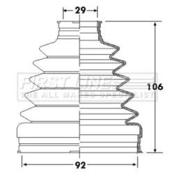 Cv Joint Boot Kit FIRST LINE FCB6307 for MERCEDES M-CLASS