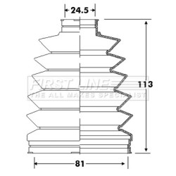 Cv Joint Boot Kit FIRST LINE FCB6316 for MITSUBISHI LANCER OE MR399363