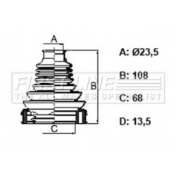 Cv Joint Boot Kit FIRST LINE FCB6325 for DAEWOO