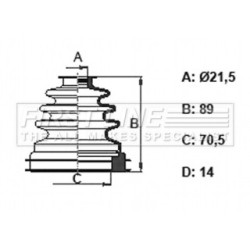 Cv Joint Boot Kit FIRST LINE FCB6357 for FORD TOURNEO OE 4371800