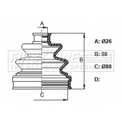 Cv Joint Boot Kit FIRST LINE FCB6364 for NISSAN MURANO OE 3974117V28