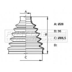 Cv Joint Boot Kit FIRST LINE FCB6398 for MERCEDES M-CLASS