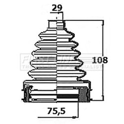 Cv Joint Boot Kit FIRST LINE FCB6410 for FORD TRANSIT OE 1426841