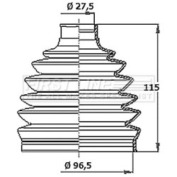 Cv Joint Boot Kit FIRST LINE FCB6411 for AUDI