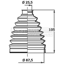 Cv Joint Boot Kit FIRST LINE FCB6416 for TOYOTA IQ