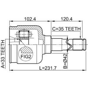 Joint Kit Drive Shaft - FEBEST 2111GELH