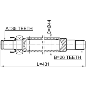 Drive Shaft - FEBEST 2112GEMT
