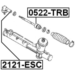 Tie Rod End - FEBEST 2121ESC