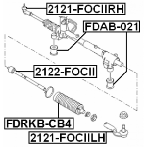Tie Rod End - FEBEST 2121FOCIIRH