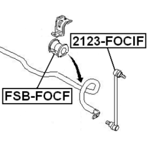 Link Coupling Rod Stabiliser Bar - FEBEST 2123FOCIF