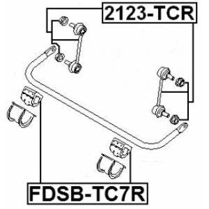 Link Coupling Rod Stabiliser Bar - FEBEST 2123TCR