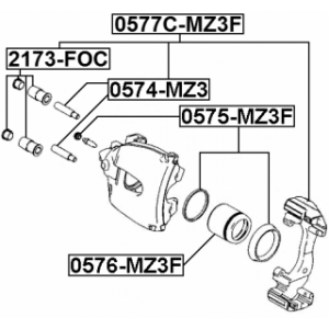 Bellow Brake Caliper Guide - FEBEST 2173FOC