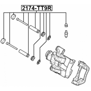 Guide Sleeve Kit Brake Caliper - FEBEST 2174TT9R