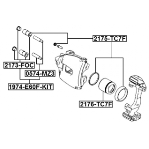 Repair Kit Brake Caliper - FEBEST 2175TC7F