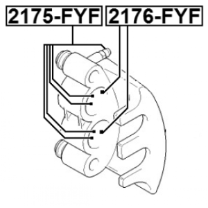 Piston Brake Caliper - FEBEST 2176FYF