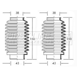 Steering Rack Boot FIRST LINE FSG3000 for ALFA ROMEO 33