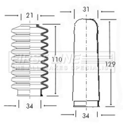 Steering Rack Boot FIRST LINE FSG3005 for VW DERBY