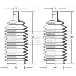 Steering Rack Boot FIRST LINE FSG3009 for MG