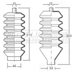 Steering Rack Boot FIRST LINE FSG3012 for MG