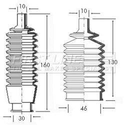 Steering Rack Boot FIRST LINE FSG3036 for FORD ESCORT
