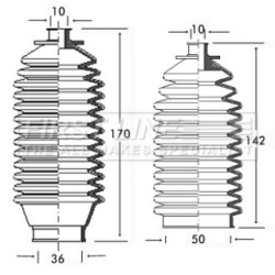 Steering Rack Boot FIRST LINE FSG3065 for SAAB