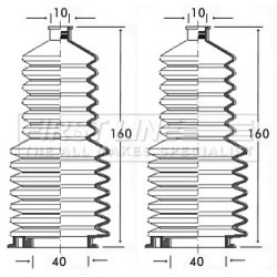Steering Rack Boot FIRST LINE FSG3103 for RENAULT