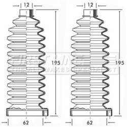 Steering Rack Boot FIRST LINE FSG3104 for SAAB 900