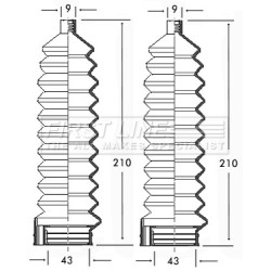 Steering Rack Boot FIRST LINE FSG3105 for SEAT