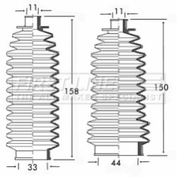 Steering Rack Boot FIRST LINE FSG3149 for ROVER 200