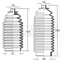 Steering Rack Boot FIRST LINE FSG3150 for VOLVO