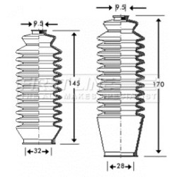 Steering Rack Boot FIRST LINE FSG3208 for TOYOTA STARLET