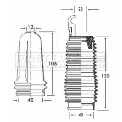 Steering Rack Boot FIRST LINE FSG3226 for CITROEN