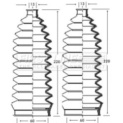 Steering Rack Boot FIRST LINE FSG3243 for MERCEDES V-CLASS