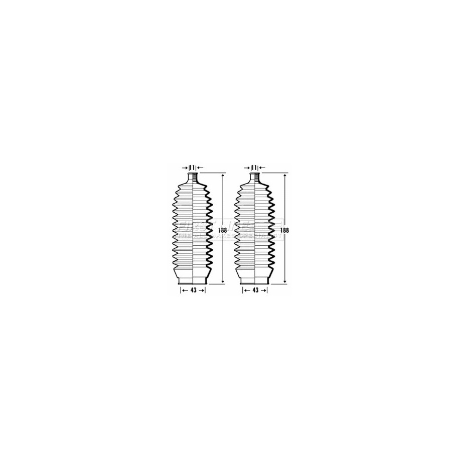 Steering Rack Boot FIRST LINE FSG3342 for MITSUBISHI