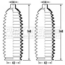 Steering Rack Boot FIRST LINE FSG3344 for MITSUBISHI SPACE OE MR455093