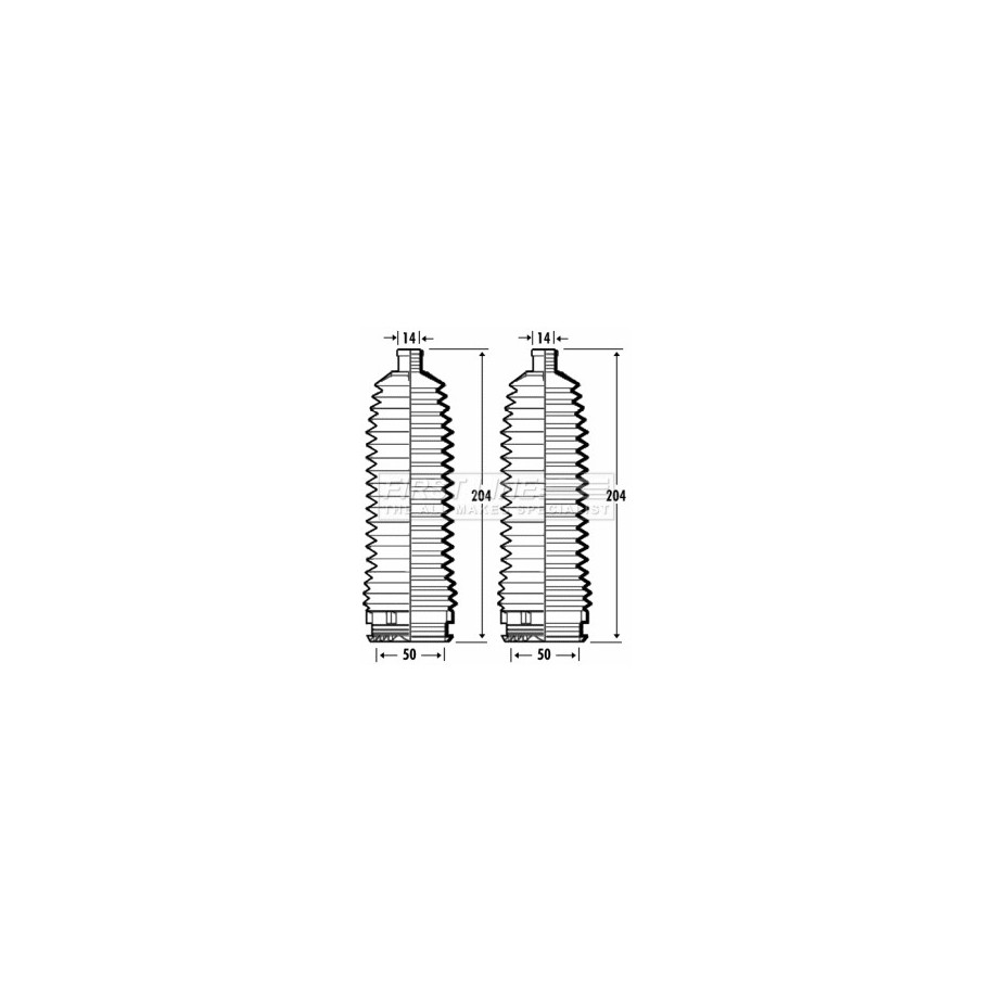 Steering Rack Boot FIRST LINE FSG3384 for VOLVO