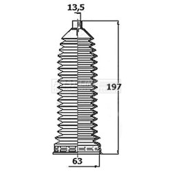 Steering Rack Boot FIRST LINE FSG3400 for MERCEDES E-CLASS
