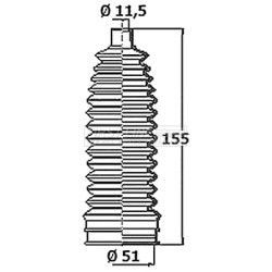 Steering Rack Boot FIRST LINE FSG3420 for NISSAN MICRA