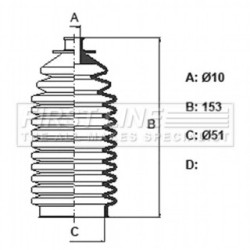 Steering Rack Boot FIRST LINE FSG3433 for VOLVO C70 OE 271469