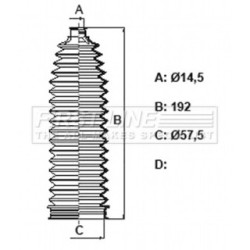 Steering Rack Boot FIRST LINE FSG3434 for MERCEDES A-CLASS