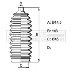 Steering Rack Boot FIRST LINE FSG3437 for SUBARU LEGACY