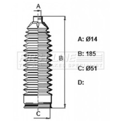 Steering Rack Boot FIRST LINE FSG3445 for AUDI OE 4G0423831