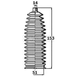 Steering Rack Boot FIRST LINE FSG3451 for MINI MINI OE 32106778560