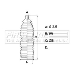 Steering Rack Boot FIRST LINE FSG3461 for SEAT