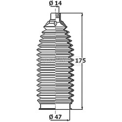 Steering Rack Boot FIRST LINE FSG3464 for CITROEN