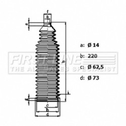 Steering Rack Boot FIRST LINE FSG3485 for FORD RANGER OE 1910480